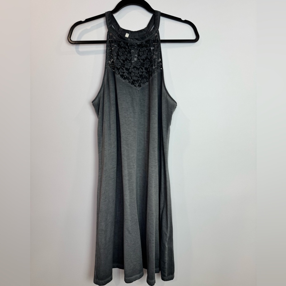 Y2K Mudd Women's Sleeveless Racerback Over Dress Large Lace Front